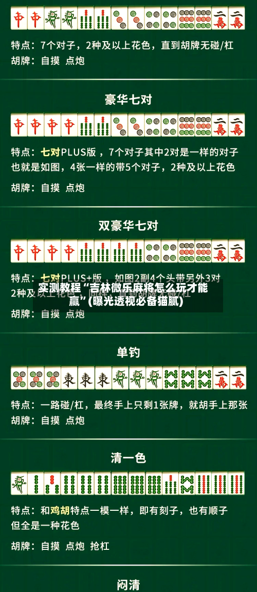 实测教程“吉林微乐麻将怎么玩才能赢	”(曝光透视必备猫腻)-第2张图片