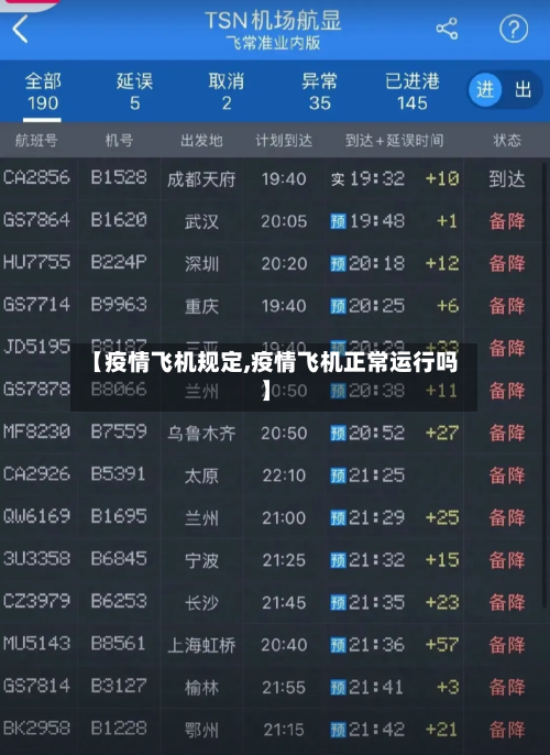 【疫情飞机规定,疫情飞机正常运行吗】-第1张图片