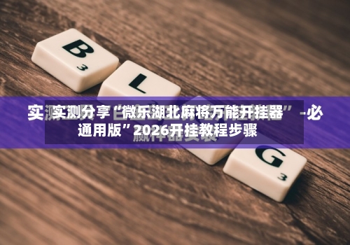 实测分享“微乐湖北麻将万能开挂器通用版”2026开挂教程步骤-第2张图片