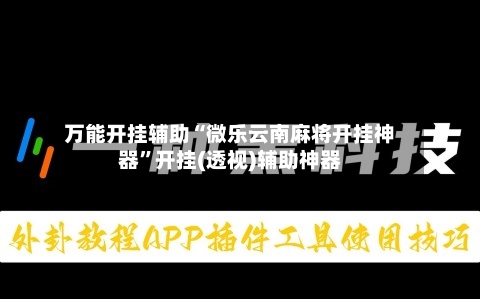 万能开挂辅助“微乐云南麻将开挂神器”开挂(透视)辅助神器
