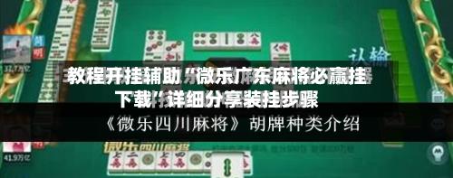 教程开挂辅助“微乐广东麻将必赢挂下载”详细分享装挂步骤-第1张图片