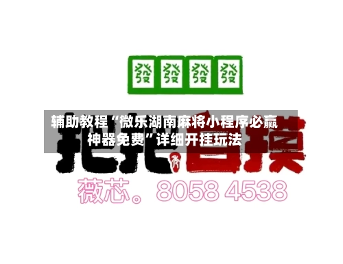 辅助教程“微乐湖南麻将小程序必赢神器免费”详细开挂玩法-第1张图片