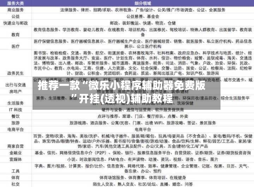 推荐一款“微乐小程序辅助器免费版”开挂(透视)辅助教程-第3张图片