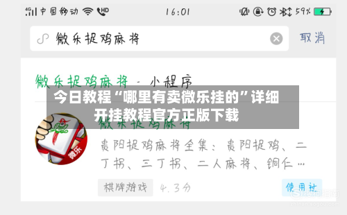 今日教程“哪里有卖微乐挂的”详细开挂教程官方正版下载