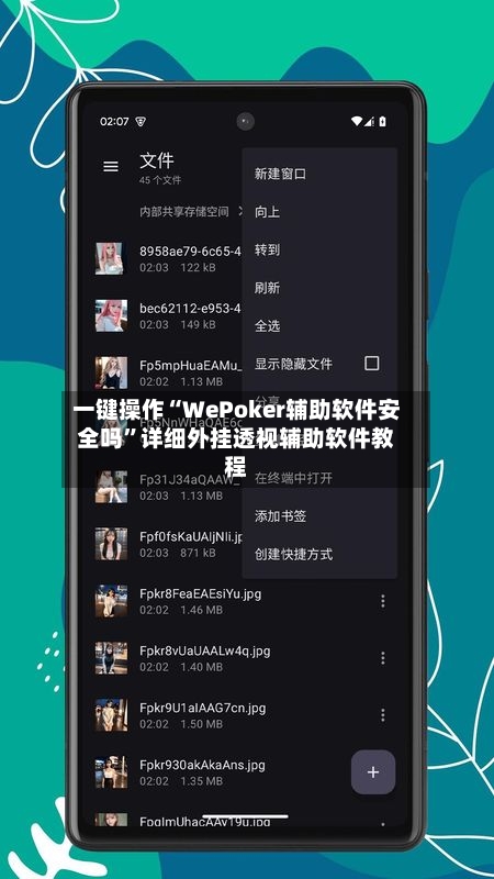 一键操作“WePoker辅助软件安全吗”详细外挂透视辅助软件教程-第1张图片