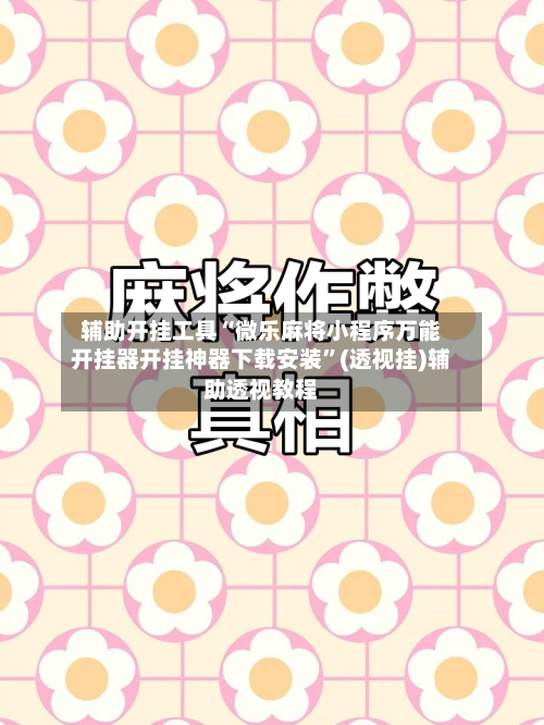 辅助开挂工具“微乐麻将小程序万能开挂器开挂神器下载安装”(透视挂)辅助透视教程-第1张图片