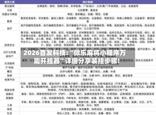 2026首发科技:“微乐麻将小程序万能开挂器”详细分享装挂步骤!-第1张图片