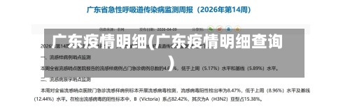 广东疫情明细(广东疫情明细查询)-第1张图片