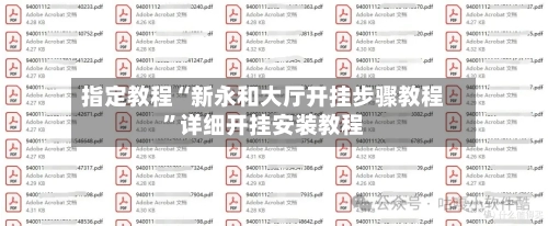 指定教程“新永和大厅开挂步骤教程”详细开挂安装教程