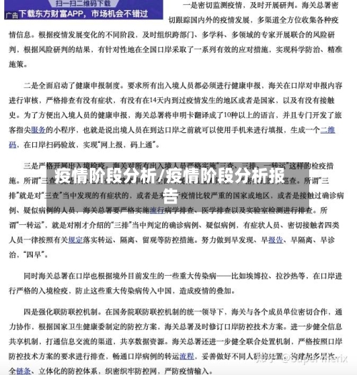 疫情阶段分析/疫情阶段分析报告-第1张图片