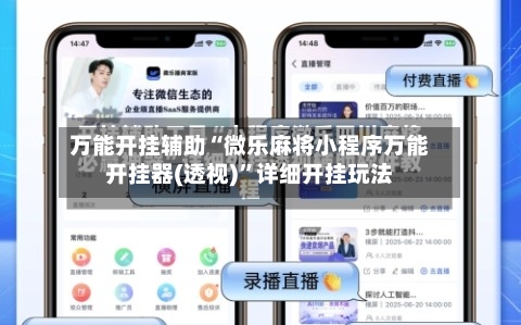万能开挂辅助“微乐麻将小程序万能开挂器(透视)”详细开挂玩法-第1张图片