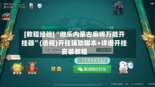 [教程经验]“微乐内蒙古麻将万能开挂器”(透视)开挂辅助脚本+详细开挂安装教程-第2张图片
