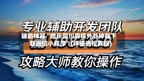 辅助神器“微乐四川麻将外卦神器下载微信小程序	”(详细透视教程)-第2张图片