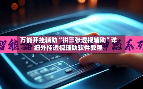 万能开挂辅助“拼三张透视辅助”详细外挂透视辅助软件教程-第1张图片
