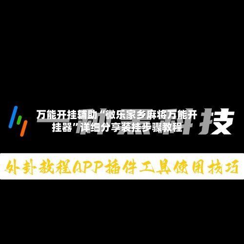 万能开挂辅助“微乐家乡麻将万能开挂器	”详细分享装挂步骤教程-第3张图片