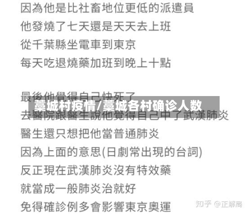 藁城村疫情/藁城各村确诊人数-第1张图片