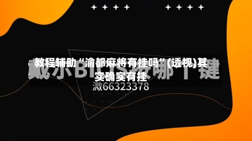 教程辅助“渝都麻将有挂吗”(透视)其实确实有挂