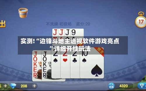 实测!“边锋斗地主透视软件游戏亮点	”详细开挂玩法-第1张图片