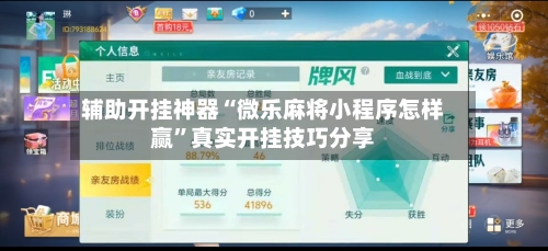 辅助开挂神器“微乐麻将小程序怎样赢	”真实开挂技巧分享-第2张图片