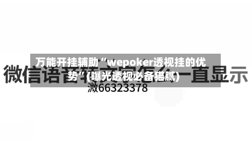万能开挂辅助“wepoker透视挂的优势”(曝光透视必备猫腻)