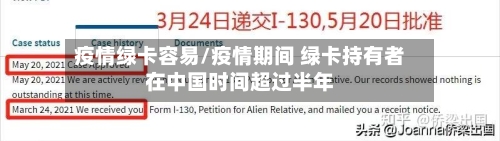 疫情绿卡容易/疫情期间 绿卡持有者在中国时间超过半年