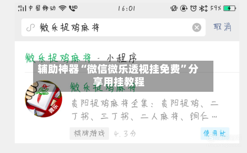 辅助神器“微信微乐透视挂免费”分享用挂教程