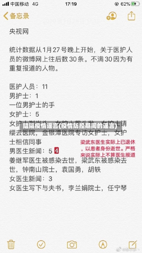 阻隔疫情谣言(疫情防控期间的谣言)