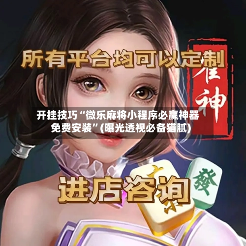 开挂技巧“微乐麻将小程序必赢神器免费安装”(曝光透视必备猫腻)-第3张图片