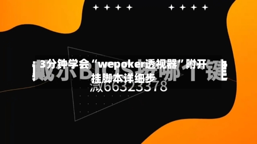 3分钟学会“wepoker透视器”附开挂脚本详细步