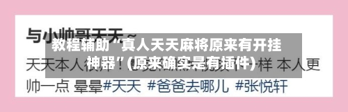 教程辅助“真人天天麻将原来有开挂神器”(原来确实是有插件)