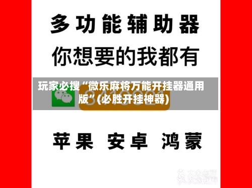 玩家必搜“微乐麻将万能开挂器通用版	”(必胜开挂神器)-第3张图片