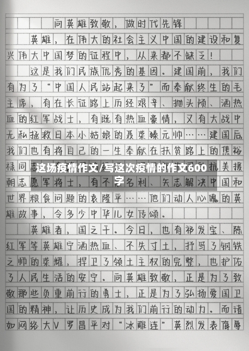 这场疫情作文/写这次疫情的作文600字