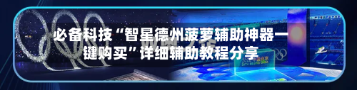 必备科技“智星德州菠萝辅助神器一键购买”详细辅助教程分享