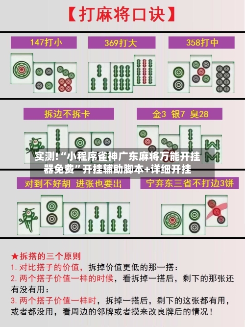 实测!“小程序雀神广东麻将万能开挂器免费”开挂辅助脚本+详细开挂-第3张图片