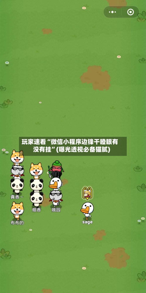 玩家速看“微信小程序边锋干瞪眼有没有挂	”(曝光透视必备猫腻)-第1张图片