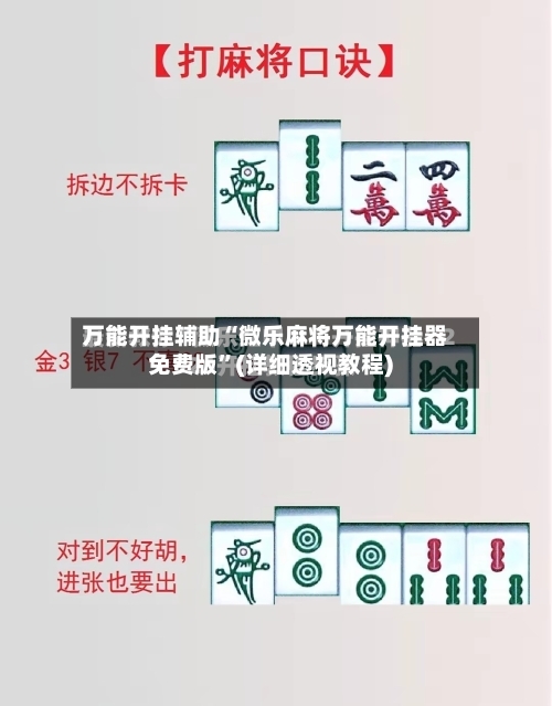 万能开挂辅助“微乐麻将万能开挂器免费版”(详细透视教程)-第3张图片