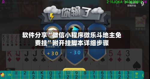 软件分享“微信小程序微乐斗地主免费挂	”附开挂脚本详细步骤-第3张图片