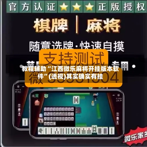 教程辅助“江西微乐麻将开挂版本软件”(透视)其实确实有挂-第1张图片