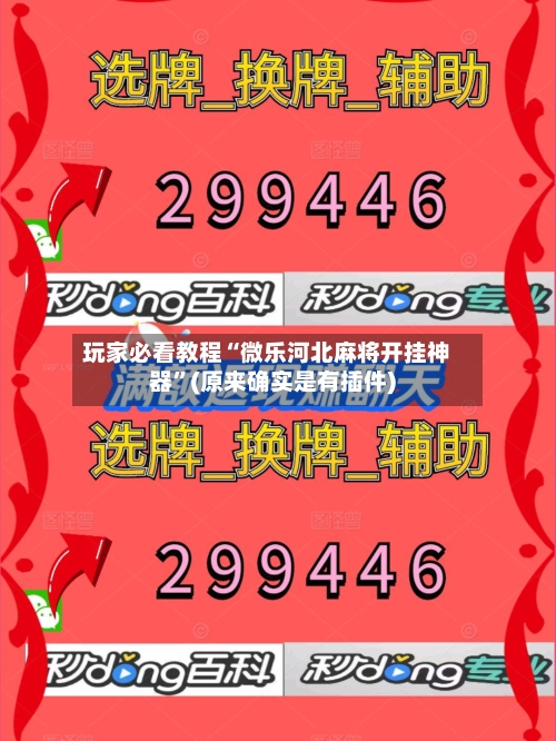 玩家必看教程“微乐河北麻将开挂神器	”(原来确实是有插件)-第2张图片