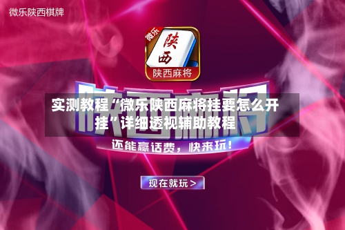 实测教程“微乐陕西麻将挂要怎么开挂”详细透视辅助教程-第2张图片