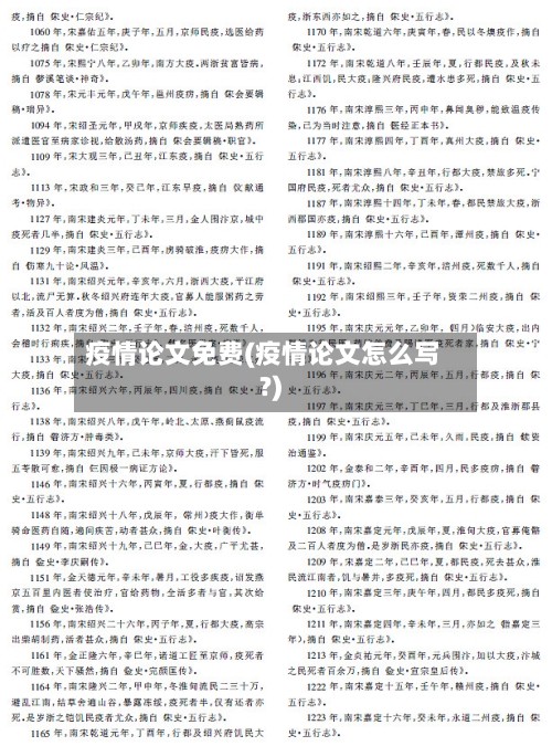 疫情论文免费(疫情论文怎么写?)