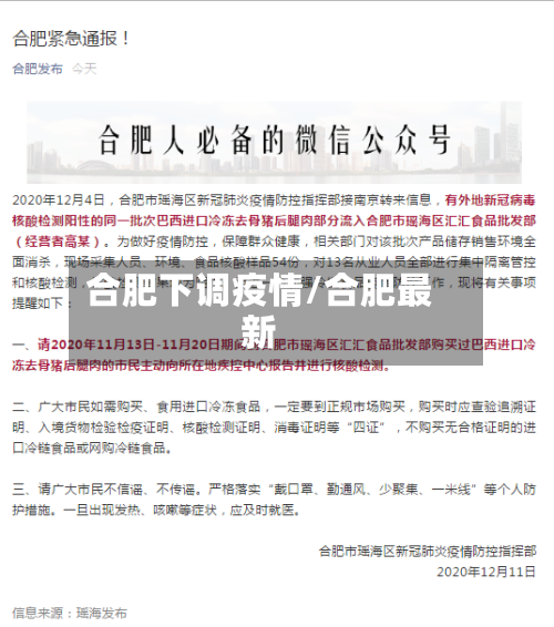 合肥下调疫情/合肥最新-第1张图片