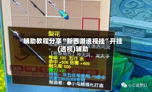 辅助教程分享“新西游透视挂”开挂(透视)辅助