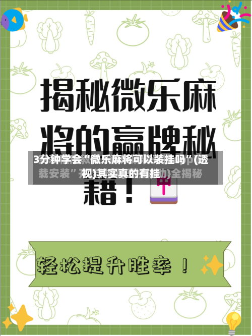 3分钟学会“微乐麻将可以装挂吗”(透视)其实真的有挂-第1张图片