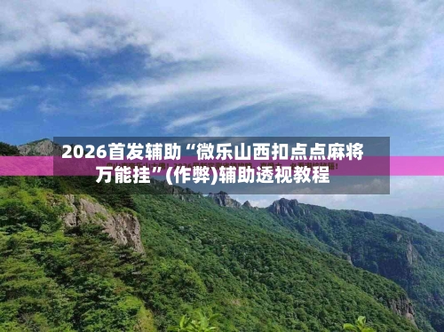 2026首发辅助“微乐山西扣点点麻将万能挂”(作弊)辅助透视教程