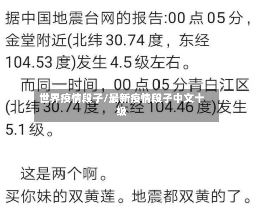 世界疫情段子/最新疫情段子中文十级-第1张图片