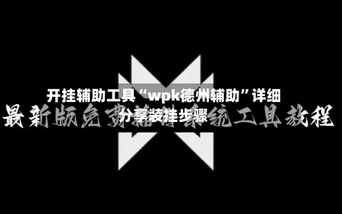 开挂辅助工具“wpk德州辅助”详细分享装挂步骤