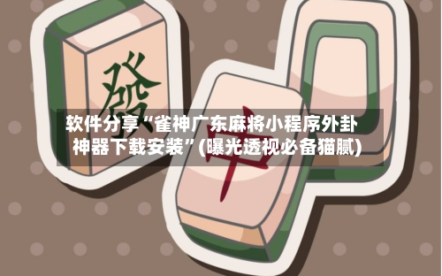 软件分享“雀神广东麻将小程序外卦神器下载安装”(曝光透视必备猫腻)-第2张图片