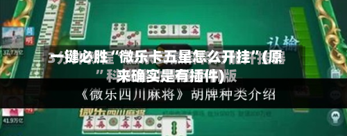 一键必胜“微乐卡五星怎么开挂”(原来确实是有插件)
