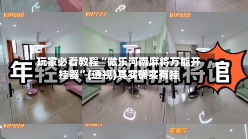 玩家必看教程“微乐河南麻将万能开挂器”(透视)其实确实有挂-第1张图片